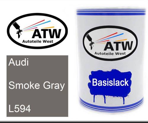 Audi, Smoke Gray, L594: 500ml Lackdose, von ATW Autoteile West.